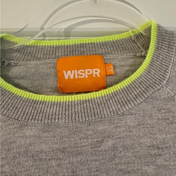 WISPR Gray Sweater with Neon Accents - Picture 2 of 3